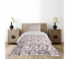 Blooming Garden Flowers Bedspread Set