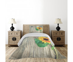 Wood Board Bouquet Bedspread Set