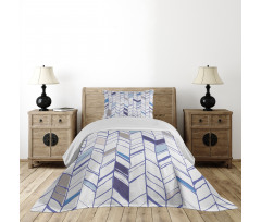 Boho Zigzag Sketchy Line Bedspread Set