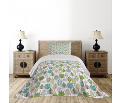 Doodle Dandelions Boho Bedspread Set