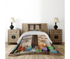 Snow Weather Rustic Style Bedspread Set