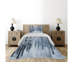 Snow Covered Forest Bedspread Set