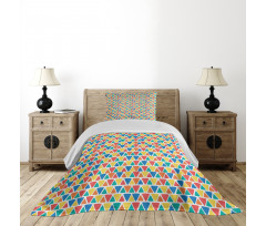 Triangular Ornamentation Bedspread Set