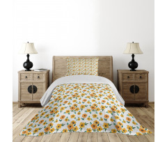 Floral Romantic Print Bedspread Set