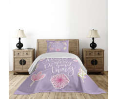 Spring Theme Funny Floral Bedspread Set