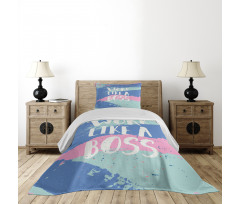 Work Like a Boss Pastel Bedspread Set