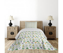 Organic Herbs Sketch Bedspread Set