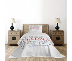 Word Cloud Concept Bedspread Set