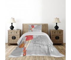 Modern Urban Street Fashion Bedspread Set