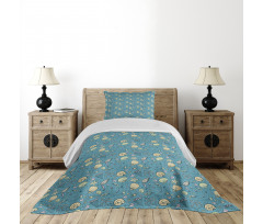 Summer Beach Clam Bedspread Set