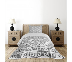 Diagonal Zigzag Swirl Bedspread Set