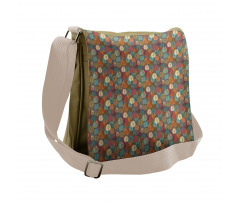 Colorful Round Leafs Messenger Bag