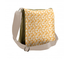 Simple Calm Leafs Art Messenger Bag