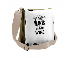 Funny Drinking Words Wine Messenger Bag