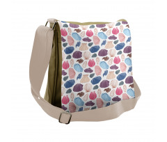 Hand Drawn Colorful Shells Messenger Bag