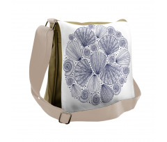 Snail and Sea Shells Art Messenger Bag