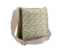 Detailed Colored Foods Messenger Bag