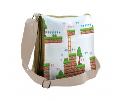 90's Retro Computer Game Messenger Bag