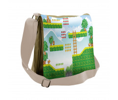 Exotic Tile Game Platform Messenger Bag