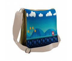 8-Bit Inspired Game Platform Messenger Bag