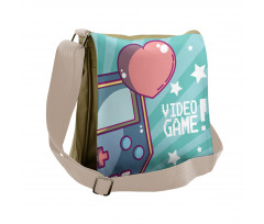 Retro Gameboy Fans Heart Messenger Bag