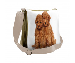 Puppies Cozily Posing Photo Messenger Bag