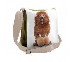 Funny Dog Sitting Tongue Messenger Bag