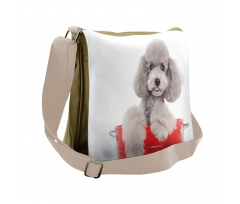 Pet in a Bucket Posing Messenger Bag