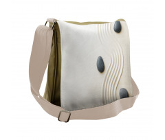 Stones and Wavy Slit Messenger Bag