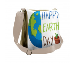 Half Earth and Wording Messenger Bag