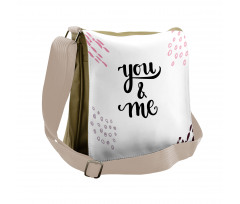 You and Me Lettering Messenger Bag