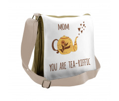 Funny Mothers Day Tea Words Messenger Bag