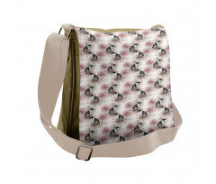 Vintage Toucan and Flowers Messenger Bag