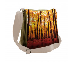 Autumn Forest Trees Messenger Bag