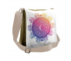 Ornate Space Moon Messenger Bag