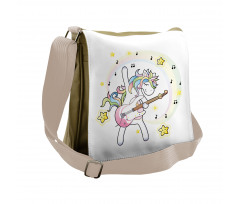 Music Star Pony with Guitar Messenger Bag