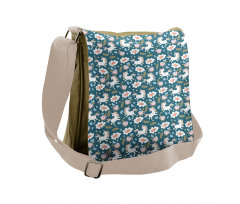 Rainbow Pony Floral Art Messenger Bag