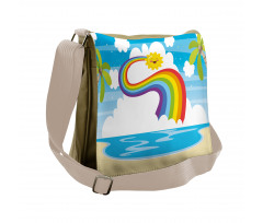 Cartoon Sun Holiday Messenger Bag