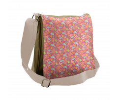 Colorful Eastern Floral Messenger Bag