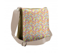 Colorful Ethnic Jumble Art Messenger Bag