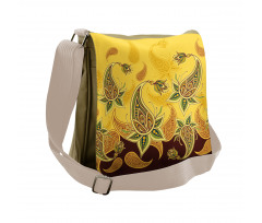 Turkish Floral Ornaments Messenger Bag