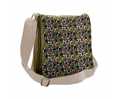 Funny Woodland Animal Shapes Messenger Bag