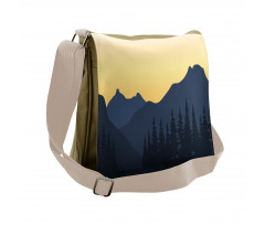 Mountainous Landscape Scene Messenger Bag