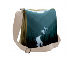 Mountains Forest and River Messenger Bag