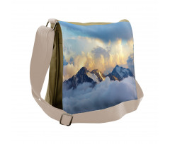 Snowy and Cloudy Peak Messenger Bag
