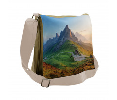 Sunrise at Dolomites Messenger Bag