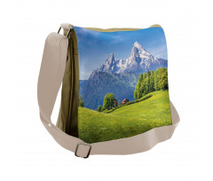 Blooming Flower Foliage Messenger Bag