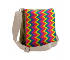 Zig Zag Chevron Shape Messenger Bag