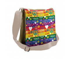 Heart Peace Messenger Bag