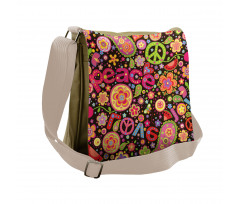 Hippie Paisley Leaves Messenger Bag
